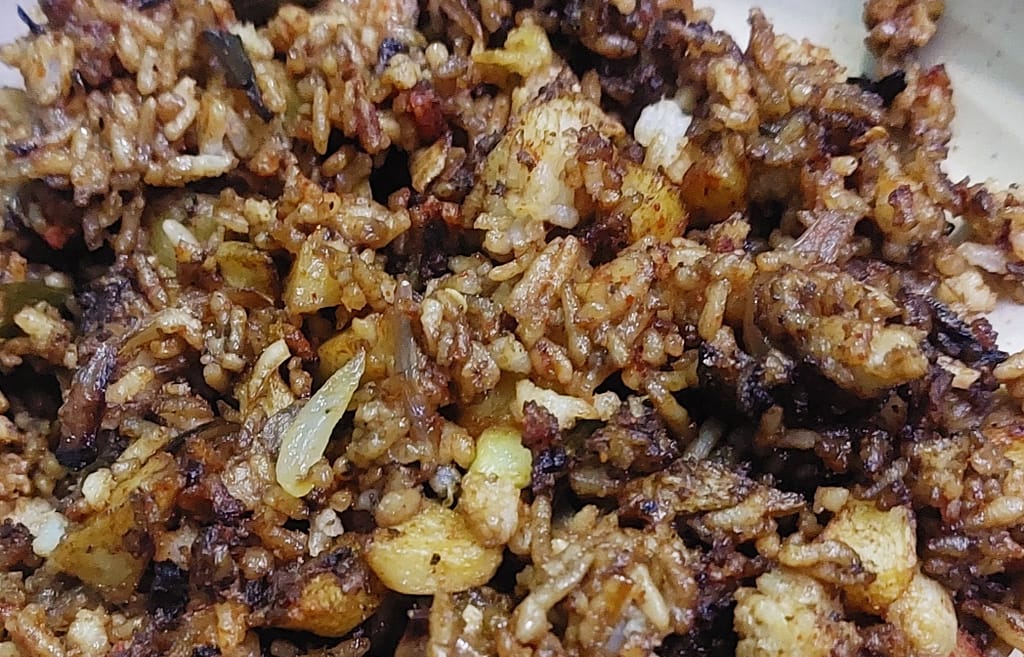 Perfectly crispy Air Fryer Fried Rice with vegetables, a healthy and easy recipe