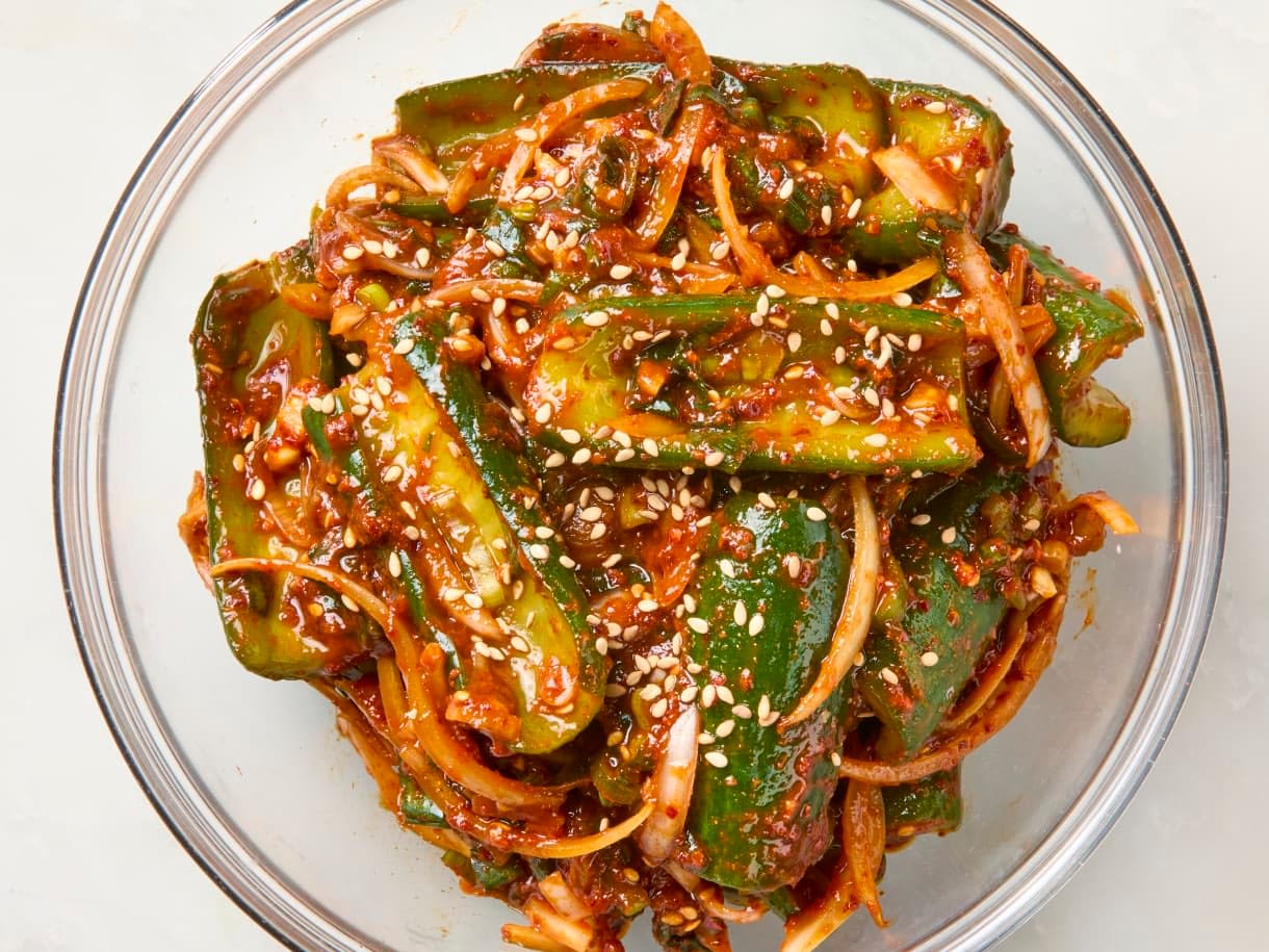 Quick and easy cucumber kimchi