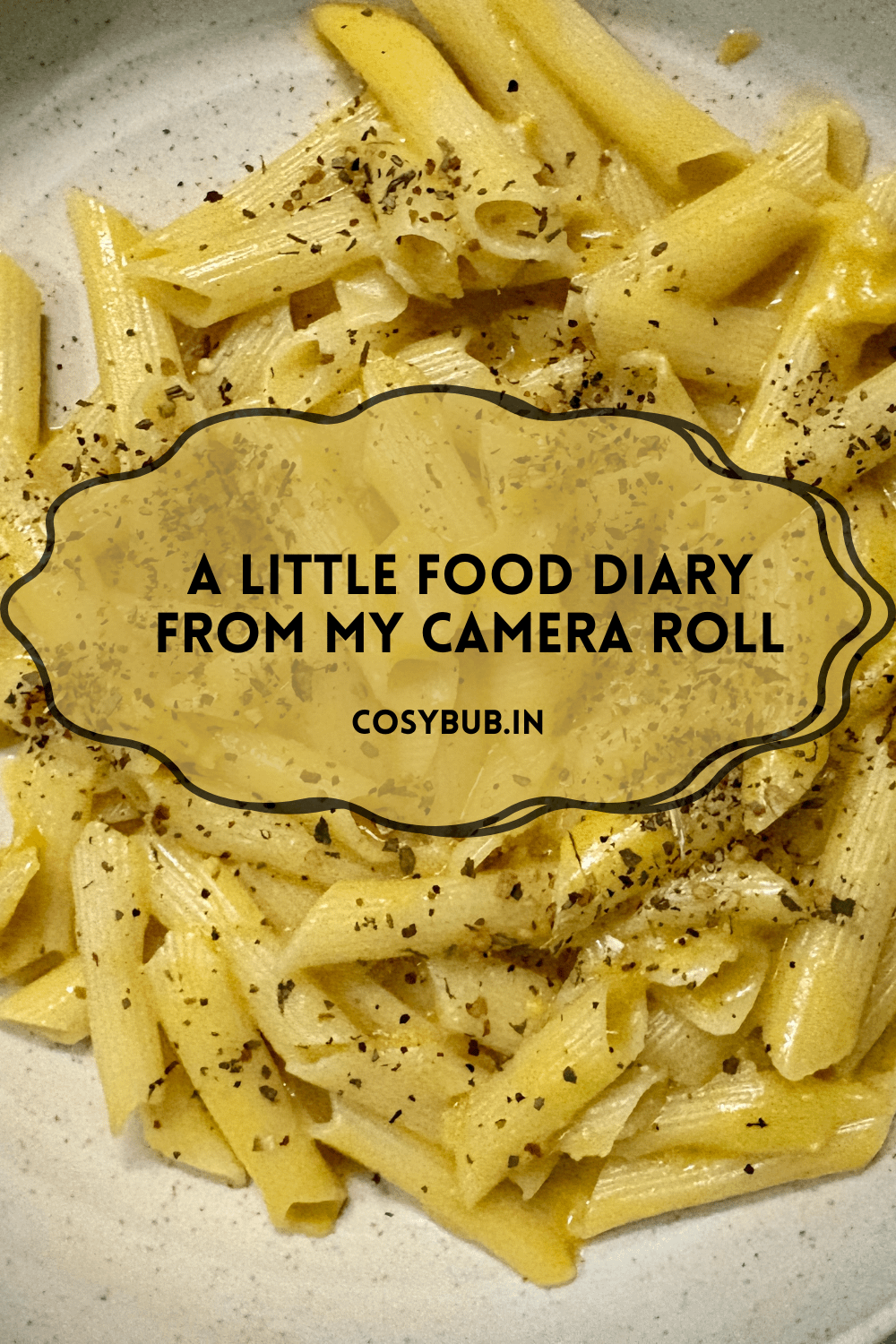 Food items list: what I have been eating lately